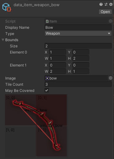 An item in the Unity Editor